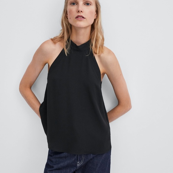 Zara black halter top Clearance